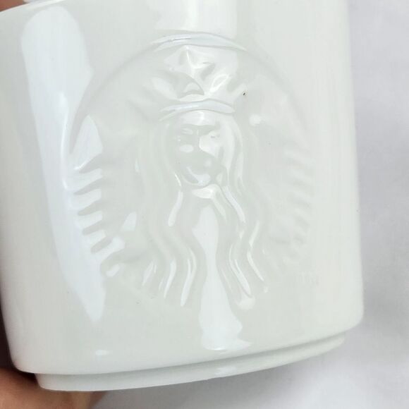 ☕️Starbucks 2012 Ivory Embossed Logo Stackable Bowls & Lid Set - Picture 3 of 12